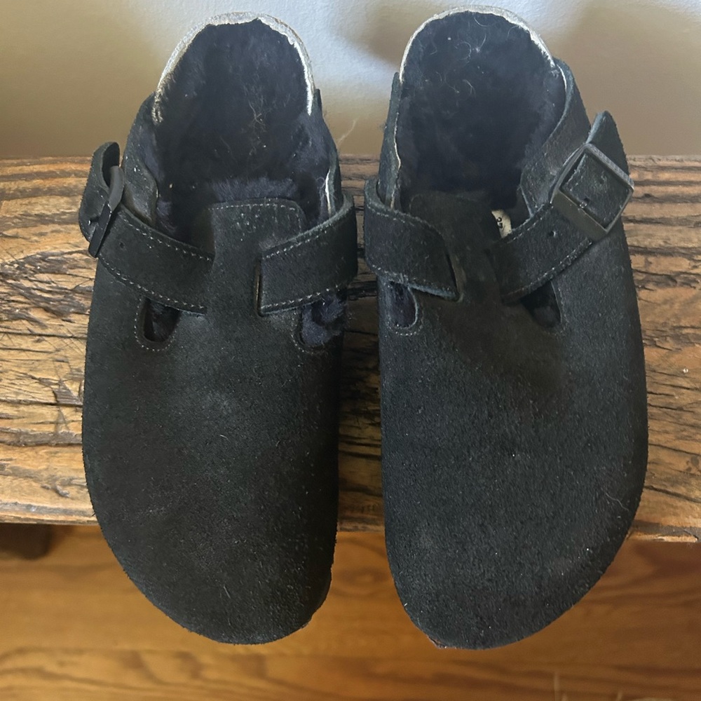 BIRKENSTOCK Boston Soft Footbed
Suede Leather black size 37